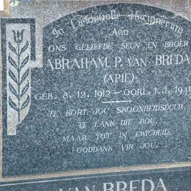 BREDA Abraham P., van 1912-1919