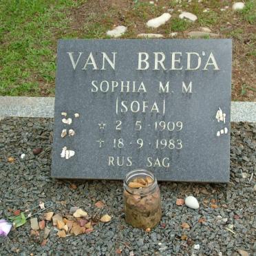 BREDA Sophia M.M., van 1909-1983