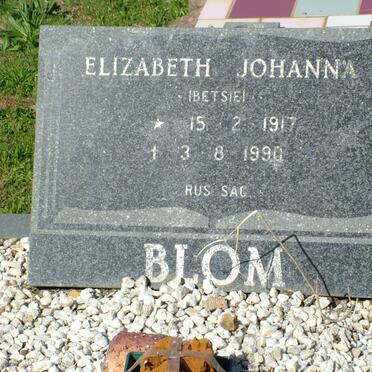 BLOM Elizabeth Johanna 1917-1990