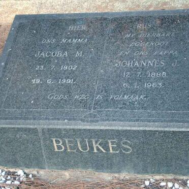 BEUKES Johannes 1888-1963 &amp; Jacoba M. 1902-1991