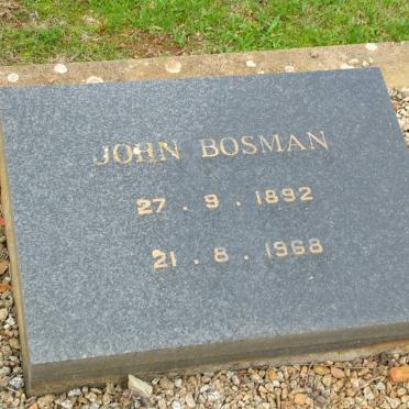 BOSMAN John 1892-1968