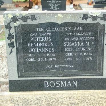 BOSMAN Peterus Hendrikus Johannes 1900-1979 &amp; Susanna M.M. LOURENS 1906-1971