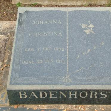 BADENHORST Johanna Christina 1883-1970