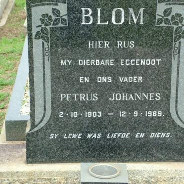 BLOM Petrus Johannes 1903-1969