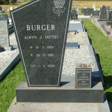 BURGER Alwyn J. 1939-1981