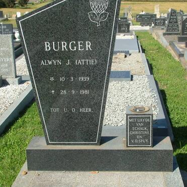 BURGER Alwyn J. 1939-1981
