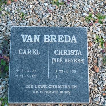 BREDA Carel, van 1936-2005 &amp; Christa BEYERS 1935-