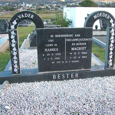 BESTER Hannes 1936-1992 &amp; Magriet 1940-1983
