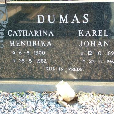 DUMAS Karel Johan 1896-1961 &amp; Catharina Hendrika 1900-1982