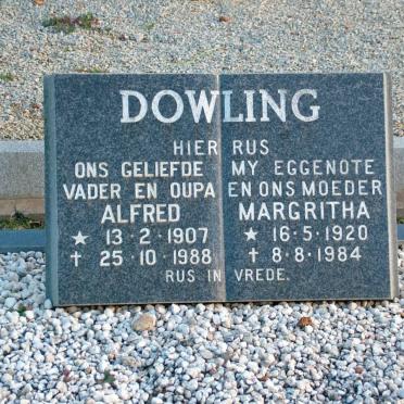 DOWLING Alfred 1907-1988 &amp; Margritha 1920-1984
