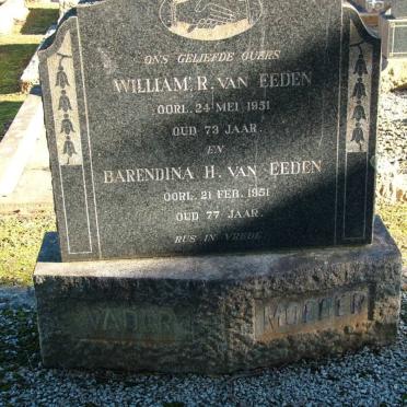 EEDEN William R., van -1951 &amp; Barendina H. -1951