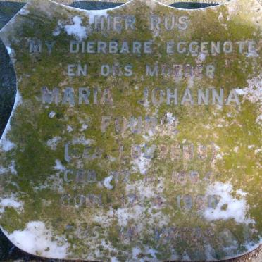 FOURIE Maria Johanna nee LOURENS 1884-1950