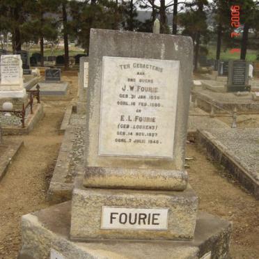 FOURIE J.W. 1850-1900 &amp; E.L. LOURENS 1857-1940