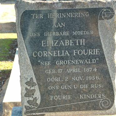 FOURIE Elizabeth Cornelia nee GROENEWALD 1874-1956