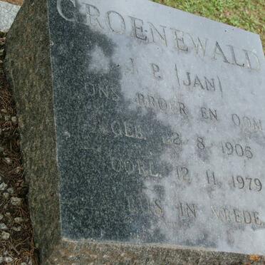 GROENEWALD J.P. 1905-1979