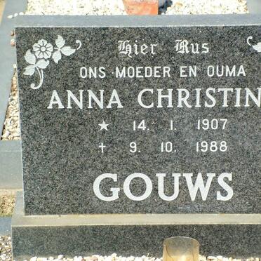GOUWS Anna Christina 1907-1988