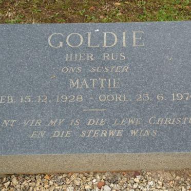 GOLDIE Mattie 1928-1970