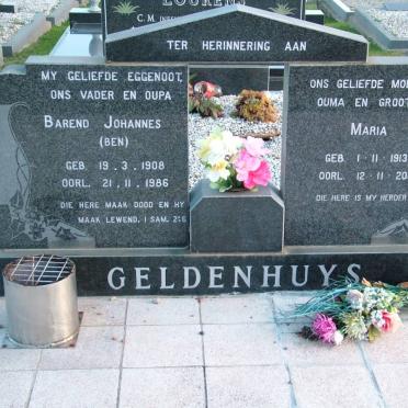 GELDENHUYS Barend Johannes 1908-1986 &amp; Maria 1913-2012