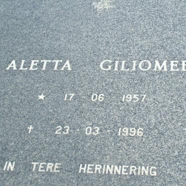 GILIOMEE Aletta 1957-1996