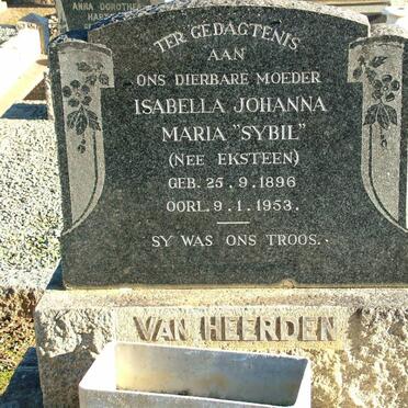 HEERDEN Isabella Johanna Maria, van nee EKSTEEN  1896-1953