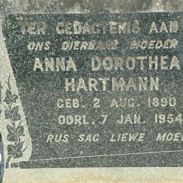 HARTMANN Anna Dorothea 1890-1954