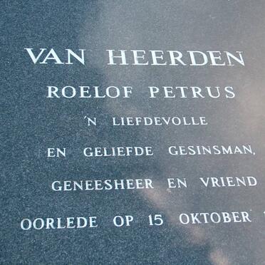 HEERDEN Roelof Petrus, van -1981