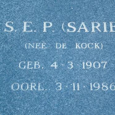 HUMAN J.H. 1908-1985 &amp; S.E.P. DE KOCK 1907-1986 _3