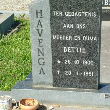 HAVENGA Bettie 1900-1991