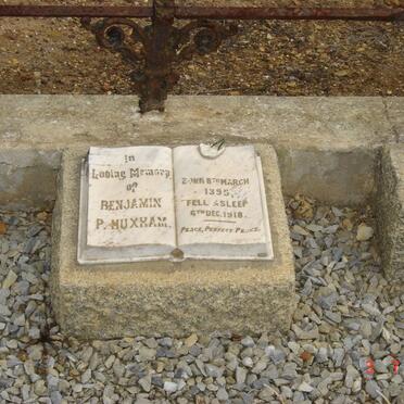 HUXHAM Benjamin P. 1895-1918