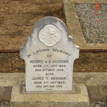 HUXHAM James T. 1885-1902 :: HUXHAM Henry A.E. 1889-1900