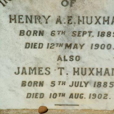 HUXHAM James T. 1885-1902 :: HUXHAM Henry A.E. 1889-1900