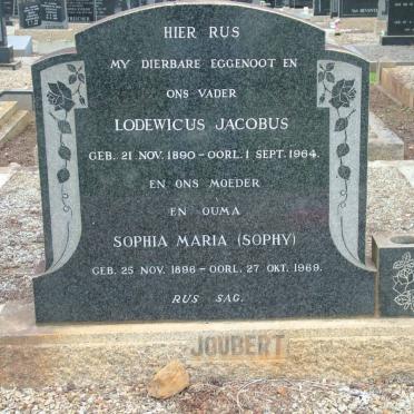 JOUBERT Lodewicus Jacobus 1890-1964 &amp; Sophia Maria 1896-1969