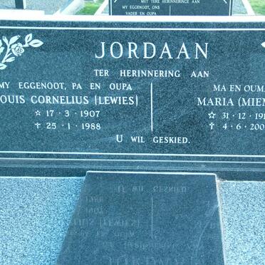 JORDAAN Louis Cornelius 1907-1988 &amp; Maria 1917-2001