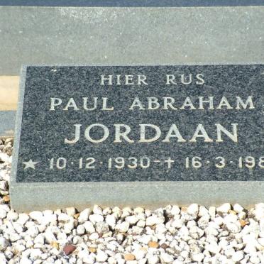 JORDAAN Paul Abraham 1930-1983