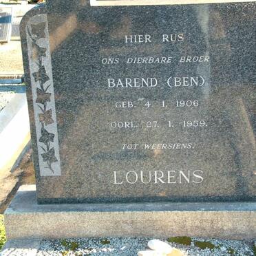LOURENS Barend 1906-1959