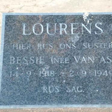 LOURENS Bessie nee VAN AS 1918-1949