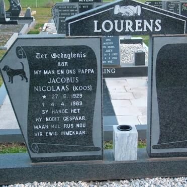 LOURENS Jacobus Nicolaas 1929-1989