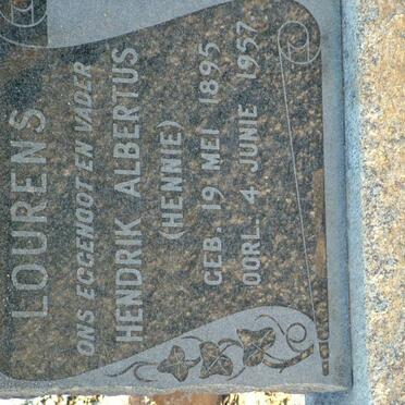 LOURENS Hendrik Albertus 1895-1957