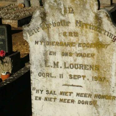 LOURENS L.M. -1937