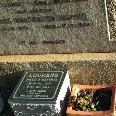 LOURENS Jacobus Matthys 1943-2012 :: ?? Cornelis Johannes 1903-1958 &amp; Sophia Margaritha 1903-1980