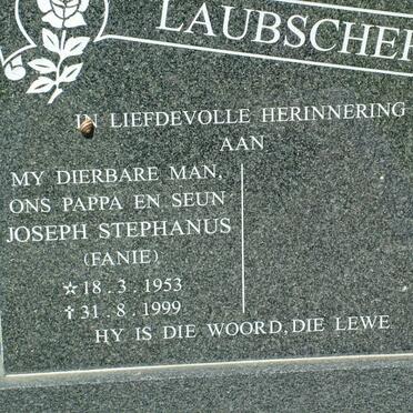 LAUBSCHER Joseph Stephanus 1953-1999