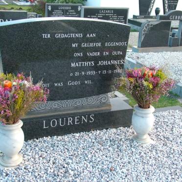 LOURENS Matthys Johannes 1933-1983