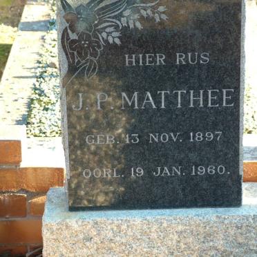 MATTHEE J.P. 1897-1960