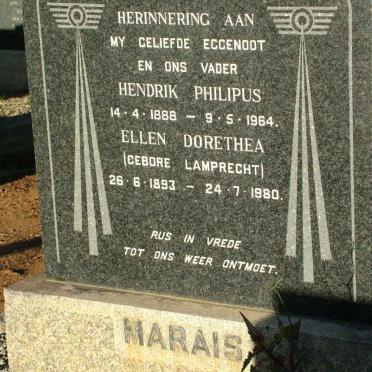 MARAIS Hendrik Philipus 1888-1964 &amp; Ellen Dorethea LAMPRECHT 1893-1980