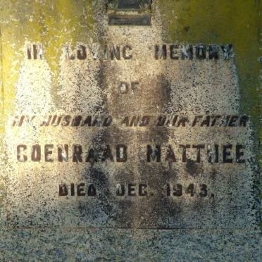 MATTHEE Coenraad -1943