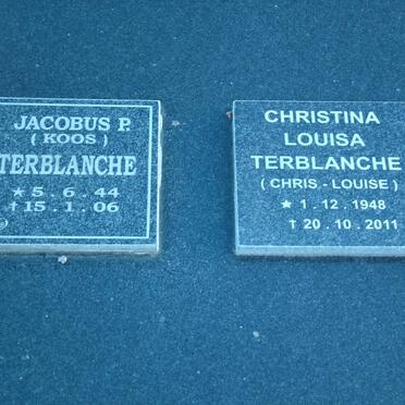 TERBLANCHE Jacobus P. 1944-2006 &amp; Christina Louisa 1948-2011
