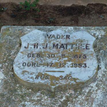 MATTHEE J.H.J. 1875-1953