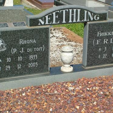 NEETHLING F.R.L. 1930-1997 &amp; P.J. DU TOIT 1933-2005