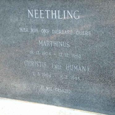 NEETHLING Marthinus 1904-1962 &amp; Christie HUMAN 1904-1963