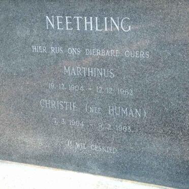 NEETHLING Marthinus 1904-1962 &amp; Christie HUMAN 1904-1963